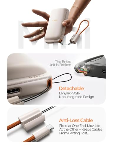 LISEN Magnetic Portable Charger Power Bank for iPhone 10000mAh - color: Sandstone Khaki