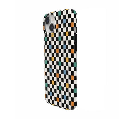 Casely iPhone 14 Plus Case | Old Skool | Retro Checkerboard | Compatible with MagSafe | Classic Ultra Slim Design - color: Old Skool | Retro Checkerboard