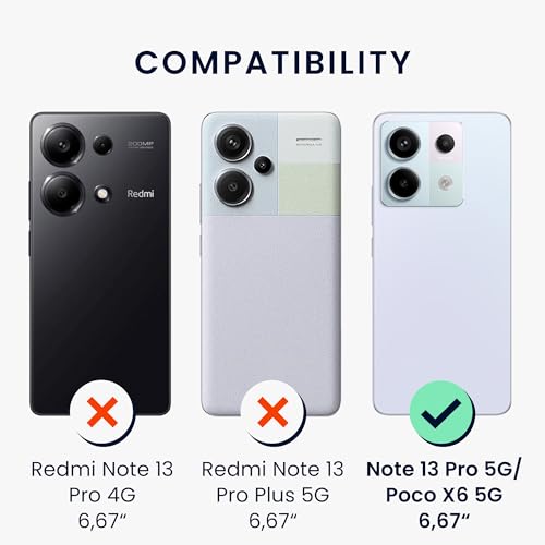 kwmobile Case Compatible with Xiaomi Redmi Note 13 Pro 5G / Poco X6 5G Case - Protective Slim TPU Phone Cover - Soft Matte Finish - Stone Dust - color: Stone Dust, size: Redmi Note 13 Pro 5G / Poco X6 5G