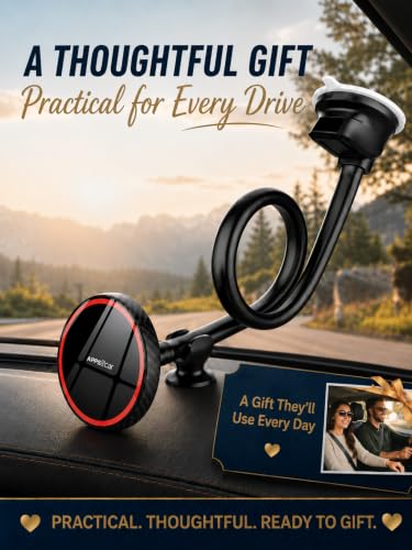 APPS2Car Cell Phone Car Mount for MagSafe, 14'' Windshield Phone Mount - color: Black