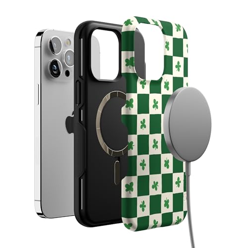 Casely iPhone 14 Pro Max Case | Lucky You | Shamrock | Bold Protective Design | Compatible with MagSafe - color: Lucky You | Shamrock