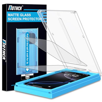 Mothca 2 Pack Matte Glass Screen Protector for iPhone 14 Pro 6.1-inch [Auto Fit Box Dust-Free] Edge to Edge Full Coverage Anti-Glare & Anti-Fingerprint Tempered Glass, Bubble Free, Smooth as Silk - size: iPhone 14 Pro-6.1 Inch