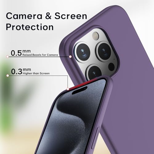 X-level Compatible with iPhone 15 Pro Case Slim Fit Ultra-Thin [Guardian Series] Soft TPU Matte Finish Coating Phone Cases Lightweight Anti-Scratch Back Cover Grip -Black - color: Purple, size: iPhone 15 Pro