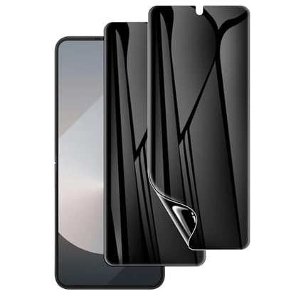 LYWHL 2 Pack Z Flip 7 Privacy Screen Protector, Anti-Spy Private Flexible Inner Film [Non-Glass] for Samsung Galaxy Z Flip 7, Full Coverage, Case Friendly, Bubble Free, Anti-Scratch, Self-Healing - size: Samsung Galaxy Z Flip 7