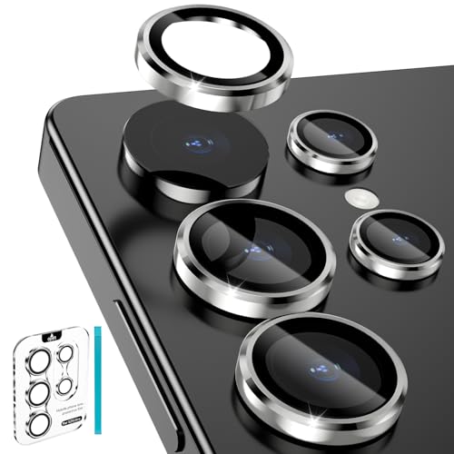 imluckies for Samsung Galaxy S25 Ultra Camera Lens Protector, AR+AF Tempered Glass & 9H Anti-Scratch Metal Individual Lens Cover, HD Clear Camera Protection for S25Ultra, Titanium Silver - color: Silver