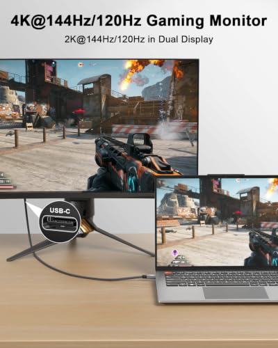 ULT-WIIQ USB C 3.2 Gen 2x2 Cable, 8K@60Hz Portable Monitor Cable Grey 3.3FT - size: 3.3FT