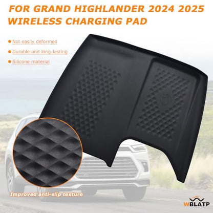 Wireless Charging Anti-Slip Mat for 2024-2026 Grand Highlander Accessories - size: For Grand Highlander 2024-2026