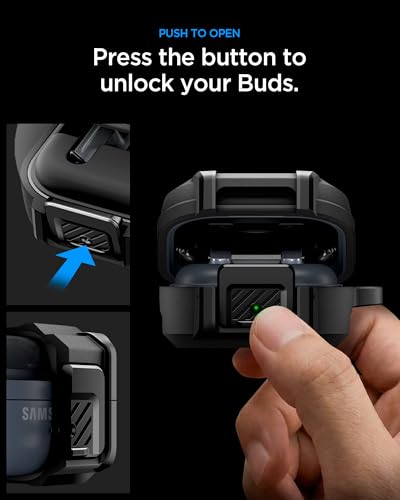 Spigen Lock Fit Designed for Galaxy Buds 4 Pro/Buds 4 Case (2026) - size: Buds4 Pro / Buds 4