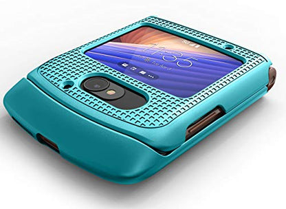 Grid Series for Motorola RAZR 5G (2020) Flip Phone Case - Teal Mint | Slim Hard Shell Cover, Satisfying Texture, Matte, For Moto XT2071 - color: Mint