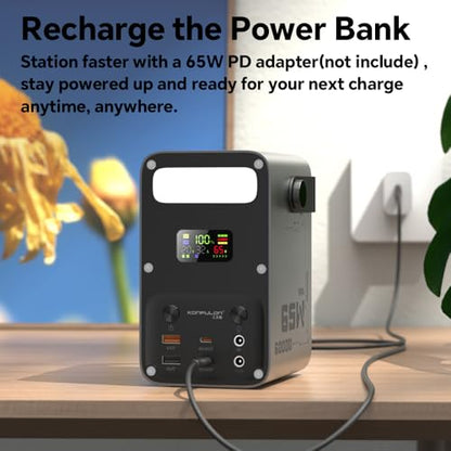 Portable Charger 60000mAh Power Bank PD 65W Fast Charging USBC Battery Pack