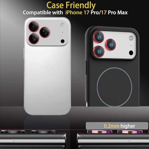 Camera Lens Protector for iPhone 17 Pro/17 Pro Max, Red - color: Red
