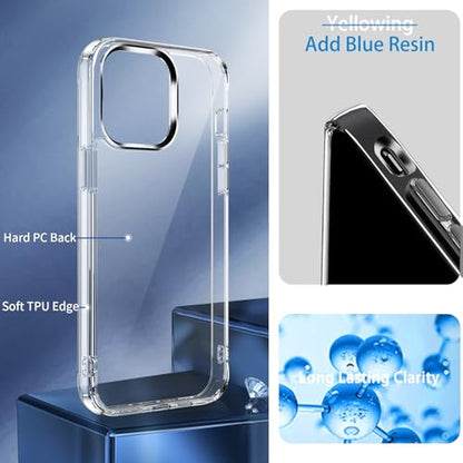 JJGoo Compatiable with iPhone 11 Pro Case Clear, Transparent Shockproof Phone Case for iPhone 11 Pro, Slim Anti-Scratch Hard PC Back Protective Cover Bumper - size: for iPhone 11 Pro