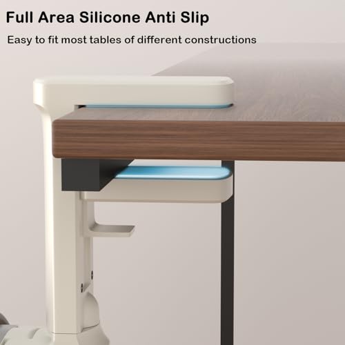 Headphone Holder Adjustable Clamp-on Headphone Hook - color: White