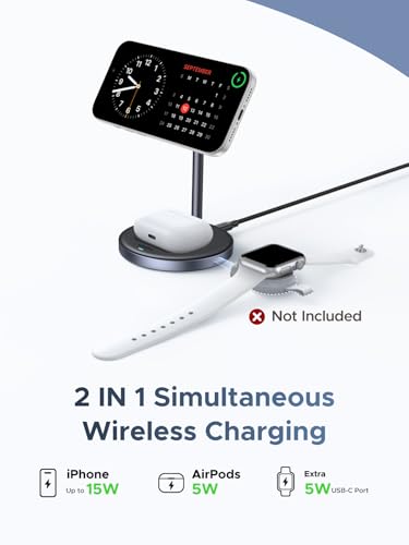 UGREEN Qi2 15W 2-in-1 MagSafe-Compatible Wireless Charging Stand