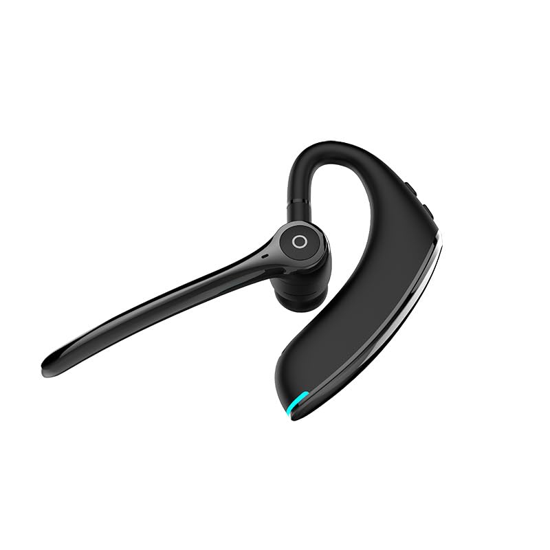 IHAO Bluetooth Earpiece Headphone Dual Noise Cancelling Mic Painless Open-Ear Handsfree Stereo Sound Left/Right Changeable Earhook Earphones for Driving/Business/Gym-Single Ear F910 Black - color: Single Ear Headphone F910 Black