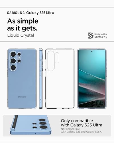 Spigen Liquid Crystal Designed for Galaxy S25 Ultra Case (2025) [Anti-Yellowing], [Military-Grade Protection] - Crystal Clear - color: Crystal Clear, size: 6.8in (Galaxy S25 Ultra)