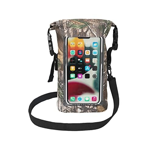 geckobrands Waterproof Phone Tote with 2L Dry Bag and Adjustable Strap – Protect Your Phone and Valuables While on The Go - color: Realtree Edge Camo
