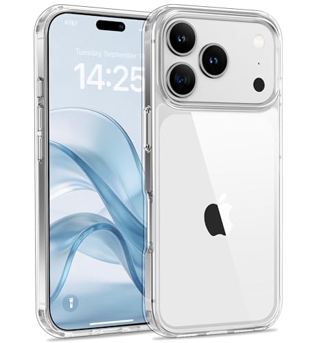 USLAI Case for iPhone 17 Pro, Anti-Yellowing, Crystal Clear Back, Shockproof & Military‑Grade Drop Protection - Transparent - color: Clear, size: iPhone 17 Pro