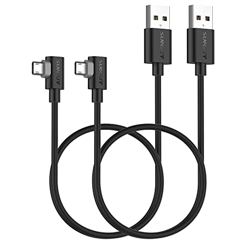 Right Angle Micro USB Cable 1.5FT [2 Pack], 18W Reversible USB Micro Cable - size: 1.5FT