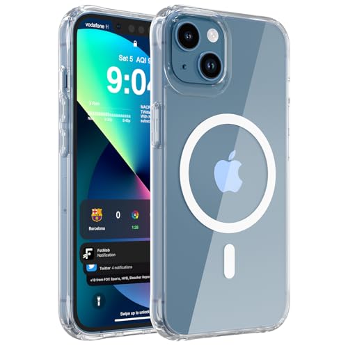 WRJ Magnetic Clear Case for iPhone 15 Plus 6.7-Inch,Clear | Fit for Magsafe,Military Grade Drop Protection,Non-Yellowing Anti-Scratch Ultra Slim Transparent Shockproof Phone Case - size: For iPhone 15 Plus 6.7 Inch