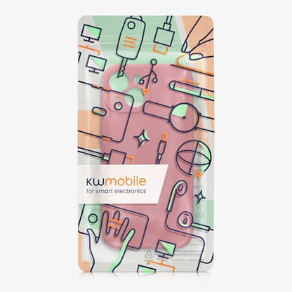 kwmobile Case Compatible with Apple iPhone 15 Case - Slim TPU Silicone Phone Cover - Soft Touch Finish - Dark Rose - color: Dark Rose, size: iPhone 15