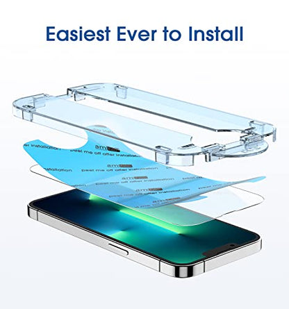 amFilm OneTouch for iPhone 13 Pro Max 6.7'' Screen Protector Tempered Glass - size: 13-6.7”