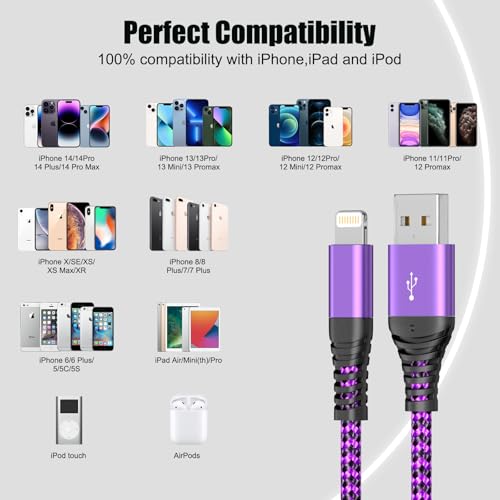 Quickeep iPhone Charger 3ft 2Pack，USB A to Lightning Cable