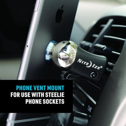 Nite Ize Steelie Vent Mount - Additional Car Vent Mount for Cell Phones - Compatible Phone Accessories for Steelie Magnetic Phone Mounting System