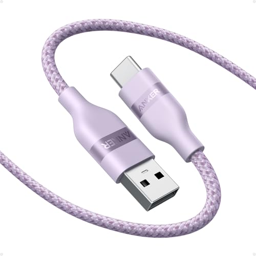 Anker Nano USB A to USB C Cable, CarPlay USB to USB C Cable (6 ft, Violet) - color: Violet, size: 6ft