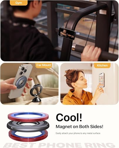andobil 2026 3rd Gen Stabile Magnetic Phone Ring Grip for MagSafe, Durable - color: Natural Titanium