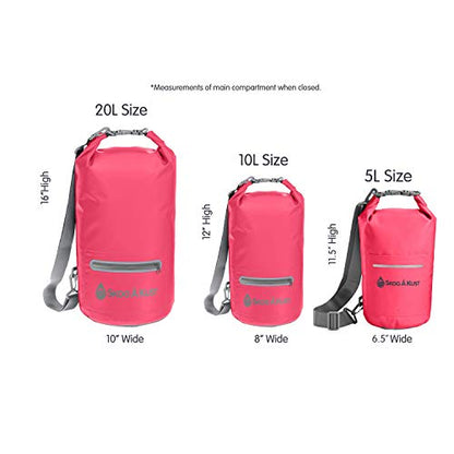 Skog Å Kust DrySak Roll Top Waterproof Bag, 5, 10 & 20 Liter - color: Pink, size: 10 Liter