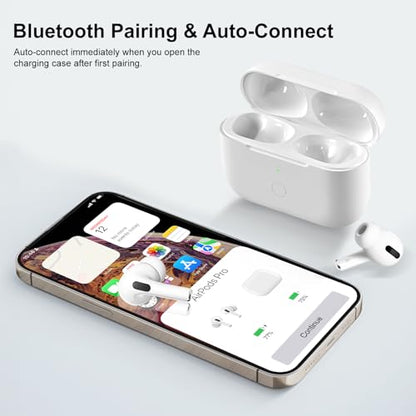 Wireless Charging Case Compatible with AirPod Pro 1st & 2nd Generation, Air Pod Pro 2 1 Charger Case Replacement to USB-C Without Earbuds - color: White Air Pod Pro Charging Case