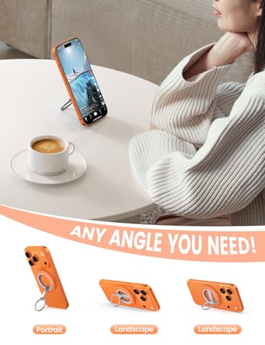 Lamicall for MagSafe Magnetic Phone Ring Grip, Super Magnet Orange Ring - color: Cosmic Orange