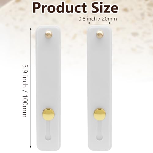 2 Pack 3.9 Inch Phone Loop Finger Holder (White) - color: White
