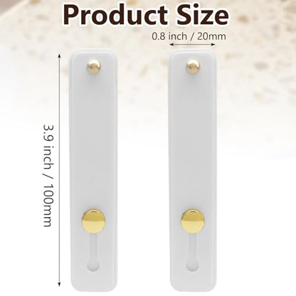 2 Pack 3.9 Inch Phone Loop Finger Holder (White) - color: White