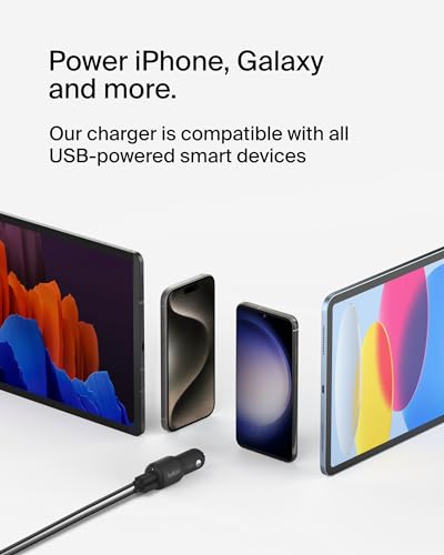 Belkin BoostCharge 42W Car Charger with USB-C to C Cable - style: Car Charger + USB-C Cable