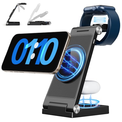 2026 Traveling Wireless Mag-Safe Fast Charging Station - color: Black