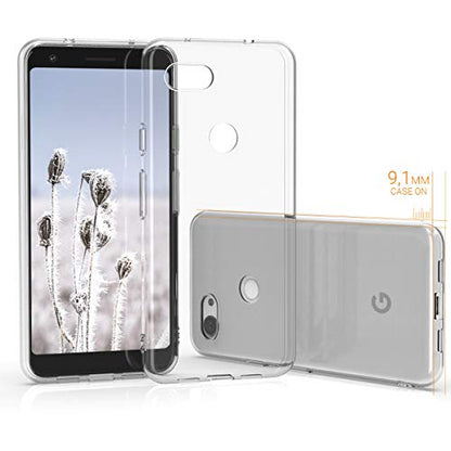 kwmobile Case Compatible with Google Pixel 3a - Clear Case Soft Slim Flexible Protective TPU Phone Cover - Transparent - size: Pixel 3a