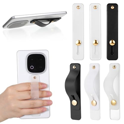 Jeffdad 6 Pcs Phone Grips Strap Holder for Hand Grip Finger Kickstand