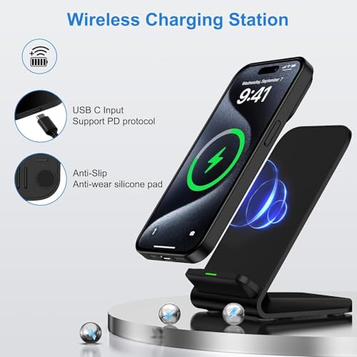 Wireless Charger Stand Samsung S26 Ultra 15W Fast Charging for Galaxy S26FE