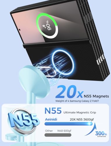 Aeinidi Super Fast Strong Magnetic Wireless Charger for Samsung - color: SkyBlue, size: 15W