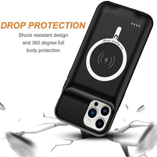 Battery Case for iPhone 11 Pro,Upgraded 10000mAh High Capacity Rechargeable Portable Extended Charger Case Wireless Charging Compatible with iPhone 11 Pro (5.8 inch) Charging Cover & Carplay (Black) - size: iPhone 11 Pro