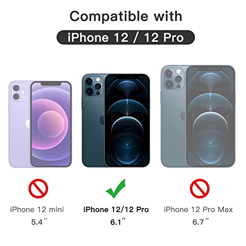JETech Full-Coverage Screen Protector for iPhone 12/12 Pro, 3-Pack | Black Edge Tempered Glass, Easy Installation Tool, HD Clear, Case-Friendly - size: iPhone 12/12 Pro