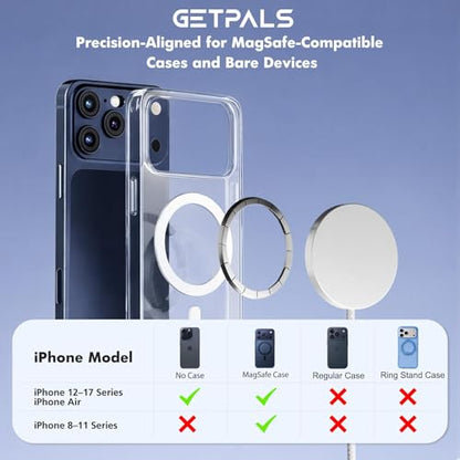 25W Magnetic Portable Fast Wireless Charging Pad for Apple iPhone Series - color: 2White