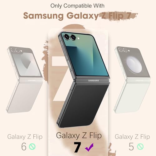 Z Flip 7 Case for Samsung Galaxy Z Flip7 5G, Ring Case for Women Silky Touch Slim Hard PC Matte Back Cover Ultra Thin Z Flip 7 Phone Case Anti-Scratch Protective Cases for Samsung Z Flip 7 5G (Rose) - color: Rose