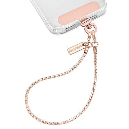 Dadanism Phone Wrist Strap Metal Phone Chain Wristlet Strap, Rose Gold - color: Rose Gold, size: 26 cm