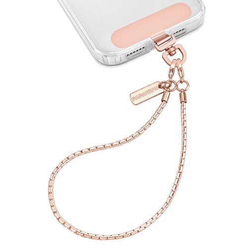 Dadanism Phone Wrist Strap Metal Phone Chain Wristlet Strap, Rose Gold - color: Rose Gold, size: 26 cm