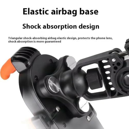 Motorcycle Phone Holder with Vibrations Dampener Nonslip Mount Handlebar Cellphone Mount - color: Black handlebar mode