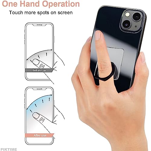 4 Pcs Cell Phone Grips, Clear Acrylic, 360° Rotation, 3 Colors