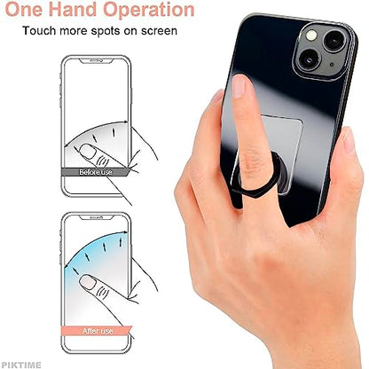 4 Pcs Cell Phone Grips, Clear Acrylic, 360° Rotation, 3 Colors